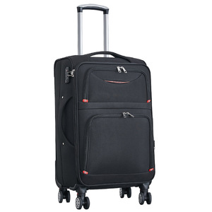 Oxford Cloth Trolley Suitcase 360 Degree Spinner Wheels TSA <b>Lock</b> Business Travel Lightweight Durable Solid Color Zipper Closure - Product Image 1