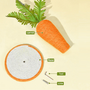 Fabrika doğrudan satış kapalı kedi tırmalama oyuncak havuç tasarım Sisal dayanıklı kedi tırmalama sütunu - Product Image 3