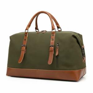 Bolsa de Lona Extra Grande Personalizada OEM, Bolso de Mano, Bandolera, Bolsa de Viaje para Fin de Semana, Cierre de Cremallera, Correa Ajustable - Product Image 2