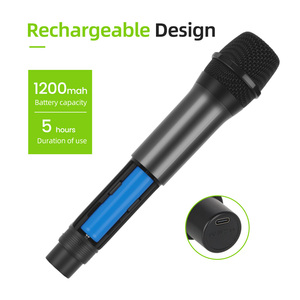 RAYHAYES R-09 ระบบไมโครโฟนไร้สาย 4 ช่อง ไมโครโฟนคาราโอเกะมืออาชีพ UHF แบบมือถือ 4 ตัว - Product Image 4