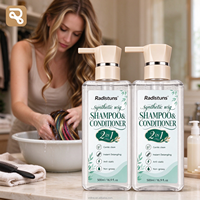 Radistuns 500ml Shampooing et après-shampoing synthétiques 2 en 1 sans parabène, nettoyant au pH équilibré pour perruques en fibres synthétiques OEM