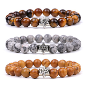 Braccialetto <span class=keywords><strong>di</strong></span> pietra preziosa 8mm occhio <span class=keywords><strong>di</strong></span> tigre agata <span class=keywords><strong>fiocco</strong></span> <span class=keywords><strong>di</strong></span> <span class=keywords><strong>neve</strong></span> pietra naturale braccialetto <span class=keywords><strong>di</strong></span> cristallo curativo regolabile per regalo <span class=keywords><strong>di</strong></span> natale - Product Image 2