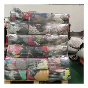 無料サンプル再生廃棄物綿布カットピース工業用クリーニング用コットンワイパーカラーフリースコットンラグ