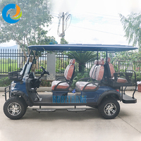 Voiturette de golf électrique de luxe 6 places 48V Robetaa, prix usine chinoise, configuration 4+2 places