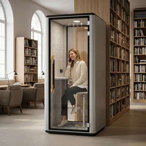 Cabina DE REUNIÓN DE ALUMINIO moderna para oficina, hogar, hotel y uso al aire libre, función de reducción de ruido y silenciosa, diseño extensible - Product Image 1
