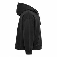 Sudadera con capucha negra extragrande personalizada de alto gramaje, estilo vintage con estampado desgastado, OEM, streetwear, MOQ bajo