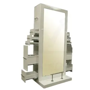 Factory Wholesale Beauty Hair Salons Floor White Mirror Beauty Salon Furniture For Sale