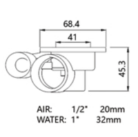 H22-C65B 65mm ABS Chrome-plated Face Cover Hydro Jets Nozzles Utilisé dans les baignoires Jacuzzi