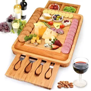 Nice Easy Storage 4pcs Stainless Steel Cheese Knife Set In Wooden Box