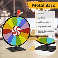 Roue de prix de couleur murale de 12 pouces ou roulette de table, carnaval, jeux de rotation Win Fortune