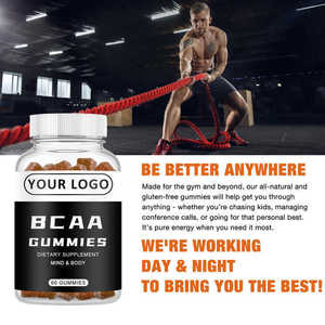 Gomitas BCAA con Etiqueta Personalizada para la Recuperación y el Crecimiento Muscular, Suplemento Energético Pre-Entrenamiento, Gomitas Veganas <span class=keywords><strong>de</strong></span> <span class=keywords><strong>Amino</strong></span>ácidos <span class=keywords><strong>de</strong></span> Cadena Ramificada - Product Image 4