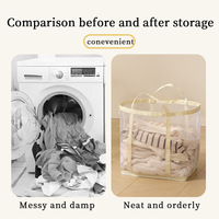 Panier à linge pliable grande capacité en nylon, design moderne et minimaliste, bac de rangement mural pour jouets, idéal pour salle de bain/panier à linge