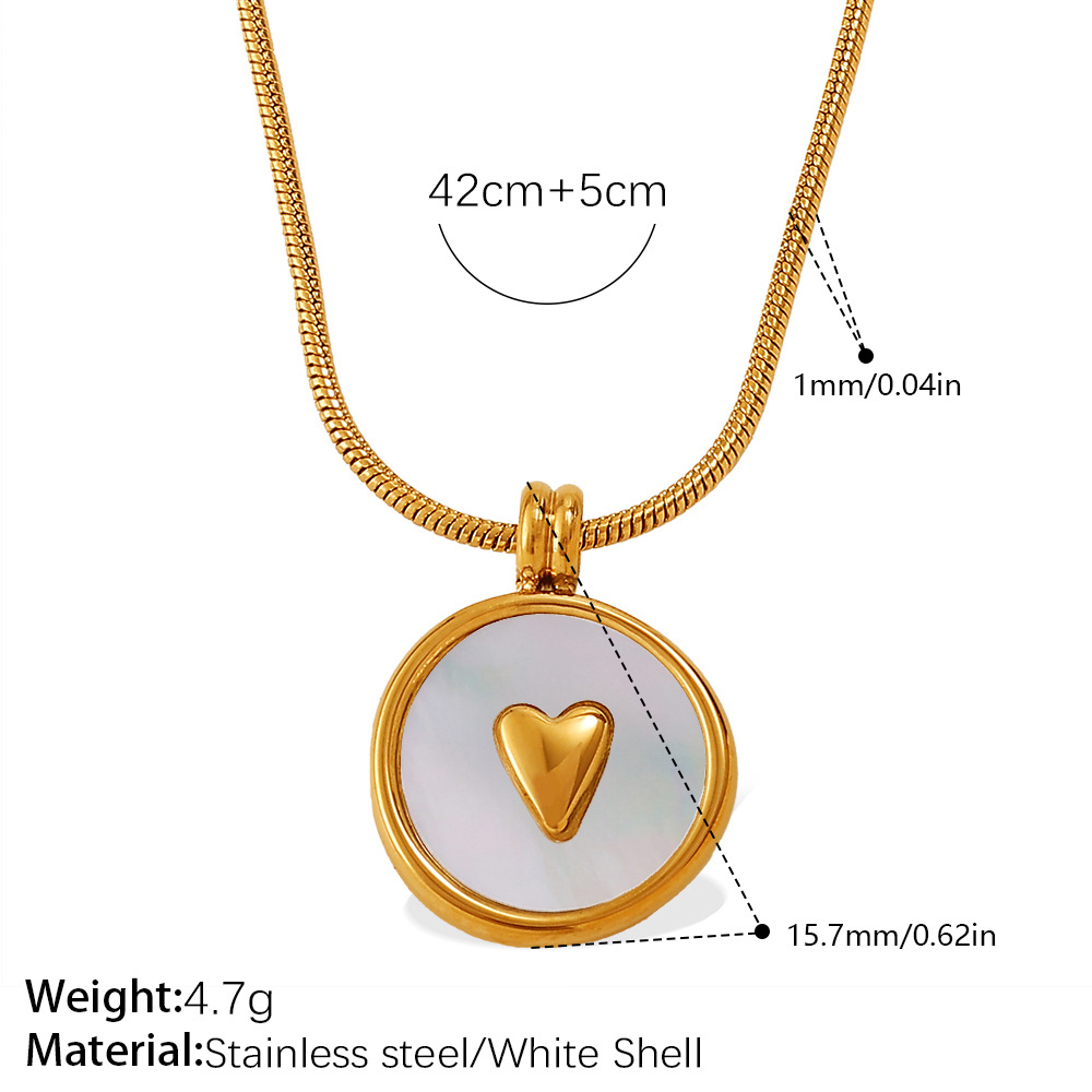 Collier en or et coquillage blanc XL794WEG