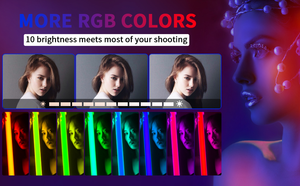 116cm 4 pies de mano cámara de YouTube <span class=keywords><strong>tubo</strong></span> de luz lámparas <span class=keywords><strong>Led</strong></span> fotografía <span class=keywords><strong>LED</strong></span> RGB equipo de grabación de películas accesorios de estudio fotográfico - Product Image 6