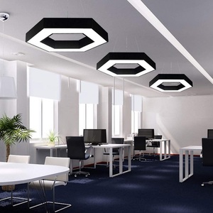 Lampada <span class=keywords><strong>a</strong></span> <span class=keywords><strong>Sospensione</strong></span> Moderna Semplice Creativa Geometrica <span class=keywords><strong>a</strong></span> Forma di Esagono Cavo per Ufficio Camera da Letto Soggiorno - Product Image 5
