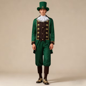 <span class=keywords><strong>Disfraz</strong></span> de Hombre para el Día de San Patricio 2026, Chaqueta de Cola de Golondrina Verde para Adultos, <span class=keywords><strong>Disfraz</strong></span> de Duende Irlandé<span class=keywords><strong>s</strong></span> para Fiesta de Cosplay - Product Image 2