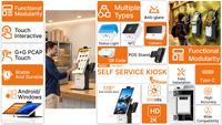 Terminal de libre-service modulaire 15,6 23,8 avec QR/NFC/Imprimante, adapté aux chaînes de magasins de détail et aux magasins de proximité