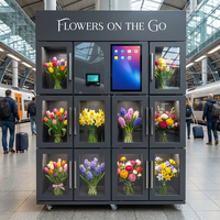Distributeur Automatique de Fleurs en Libre-Service 24h/24 avec Casier Personnalisé pour Bouquets – Idéal pour la Vente au Détail en Extérieur