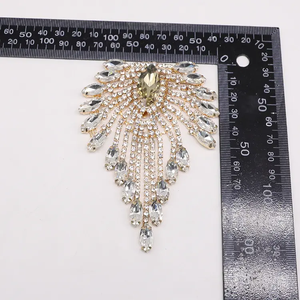 Glitter Kristal Strass Kwastje Applique <span class=keywords><strong>Patch</strong></span> Pin Gesp Voor Kleding Schouder Decor Vrouwen Schoenen Gesp Hoeden Tassen Accessoires - Product Image 2