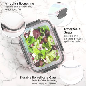 Couvercle de bol en silicone sans BPA 2L, joint d'étanchéité, matériau de qualité alimentaire, boîte à bento en verre, couvercle de boîte à lunch en plastique, logo personnalisable - Product Image 2