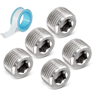 3/8 "<span class=keywords><strong>NPT</strong></span> nam cắm 304 thép không gỉ nội bộ Hex chủ đề ống cắm Hex chìm đầu cắm ổ cắm ống phù hợp - Product Image 1
