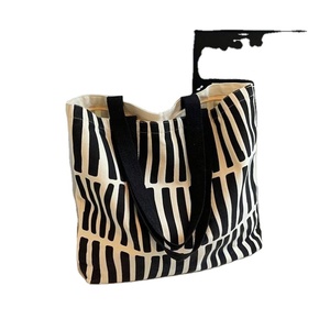 Customize Fashion Striped Tote <b>Large</b> Capacity Shopping Classic Durable Sturdy Eco Logo Gift Foldable Grocery Cotton <b>Canvas</b> <b>Bags</b> - Product Image 1
