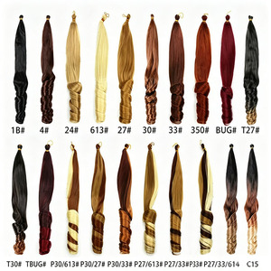 Capelli per intrecciare 150g, stile Pony, con onde sciolte, ricci a spirale, ricci alla francese, a trama singola, non tinturabili - Product Image 3
