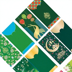 Nouveaux Enveloppes Ang Pow 2026 de style rétro malaisien <span class=keywords><strong>et</strong></span> singapourien, estampées à chaud, exportées, paquets rouges créatifs en papier cyan ordinaire - Product Image 1