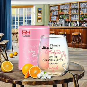 <span class=keywords><strong>Tasse</strong></span> transparente en verre à vin rouge personnalisée en gros avec lettrage humoristique pour cadeau de retraite d'amitié d'anniversaire - Product Image 3