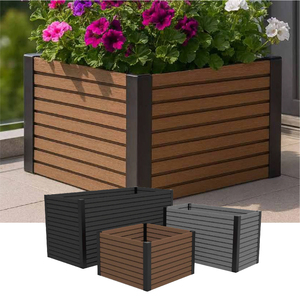Bacs de jardin surélevés durables pour l'extérieur, grands bacs à plantes en WPC, kit de serre, pot pour légumes, fleurs, herbes - Product Image 2
