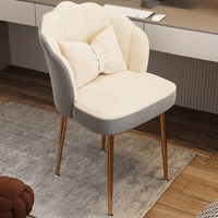 Fauteuil de loisir en velours minimaliste et contemporain pour appartement, salon et chambre à coucher, maquillage et coiffure