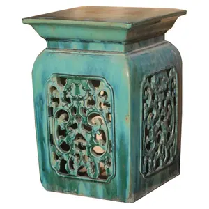 中国户外釉瓷陶瓷花园座凳