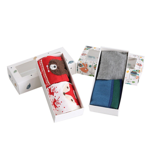 Tùy chỉnh sang trọng màu trắng rỗng Hộp bao bì mỹ phẩm, vớ các tông hộp giấy nhỏ với cửa sổ - Product Image 1