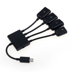 Cable Adaptador Divisor de Carga OTG de 3/4 Puertos Micro <span class=keywords><strong>USB</strong></span> para Teléfono Inteligente, Computadora, Tableta y PC - Product Image 5