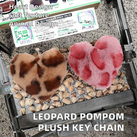 Nouveau 10CM Léopard Pompon Porte-clés Tissé Anime Boule Moelleuse Fausse Fourrure De Lapin En Peluche Coeur Porte-clés Sac Pendentifs Coffre-fort Voiture Porte-clés Cochon