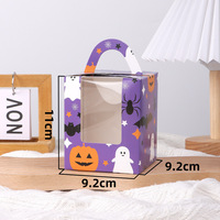 Boîte d'emballage portable pour gâteaux, muffins et tartes aux œufs, 1 unité, pour Halloween