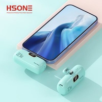 Batterie externe ultra-fine et portable de 5000 mAh avec affichage numérique LED, charge rapide 22,5 W, type C, support de voyage, petite taille, poche, Li-Polymère