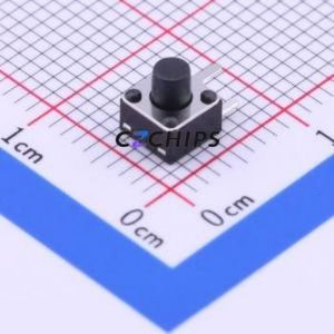 TC-1109DE-C-D Tactile Switch Through hole Component (THT) Switch Single Pole Single Throw Round Button 2.6N Right Angle Insert - Product Image 1