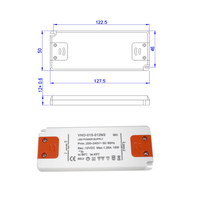 Pencahayaan Dalam Ruangan 7w-15w Universal AC 110v 220v ke 12v 24v DC LED Strip Driver Transformer Power Supply Disetujui SAA