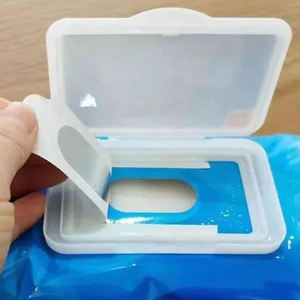 Natte Doekjes Hersluitbare Sticker Verpakking Open Wit Transparant Vinyl Pp Verwijderbare Kleeflaag Scheur Reseal Label Leveranciers - Product Image 5