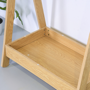 Appendiabiti in bambù personalizzati all'ingrosso con scarpiera e appendiabiti, adatti per pavimenti e camere da letto interne - Product Image 4