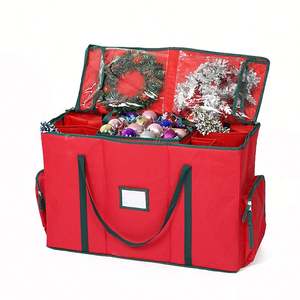 Custom Reusable Holidays Sundries Storage Bins <b>Heavy</b> <b>Duty</b> Foldable Christmas Ball Storage <b>Box</b> - Product Image 3
