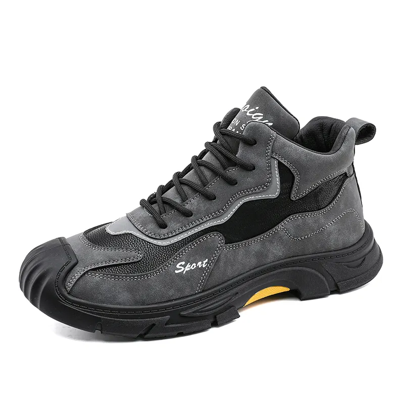 Hot Sell Prevent Puncture Steel Toe Safety Shoes Industrial Working Footwear Leather Brand Safety Shoes Workmans Safety Shoes