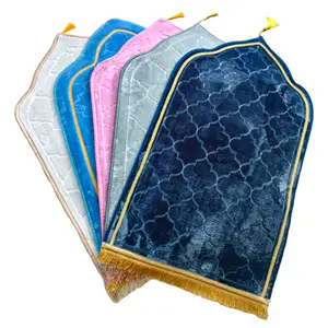 Tapis de prière musulman, tapis de prière musulman portable, tapis de prière turc islamique, léger, pliable, doux, tapis de culte musulman Sajada