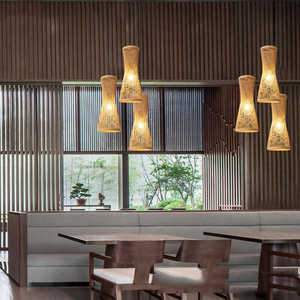 Lampe suspendue créative en bambou chinois, longue, faite à la main, LED, pour la <span class=keywords><strong>maison</strong></span>, la chambre à coucher, l'îlot de <span class=keywords><strong>cuisine</strong></span>, le restaurant, la <span class=keywords><strong>maison</strong></span> de thé, <span class=keywords><strong>abat</strong></span>-<span class=keywords><strong>jour</strong></span> - Product Image 3