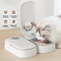 Distributeur automatique de nourriture pour chien à double bol, programmable pour 2 repas, distributeur intelligent de nourriture pour chat, nourrisseur d'animaux pour nourriture humide et sèche, accessoires pour chat