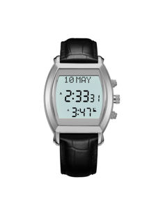 Musulman Azan montre-bracelet temps de prière automatique qibla boussole Hijir alarme islamique montre réglage hijri calendrier à la mecque - Product Image 6