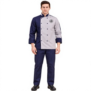 Chaqueta de Chef Unisex de Poliéster y Algodón, 140 GSM, Doble Botonadura, Uniforme de Restaurante, Chaqueta con Logotipo Personalizado - Product Image 1
