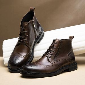 2025 Retro British Style Cowhide Ankle <b>Boots</b> Abrasion Resistant Fashionable and Classic Design Autumn and Winter Leather <b>Boots</b> - Product Image 2