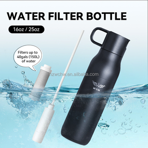 500ml Double-Wall Insulated BPA-Free Water Purifier Bottle Stainless Steel Tumbler <strong>with</strong> Carbon Fiber <strong>Filter</strong> - Product Image 4